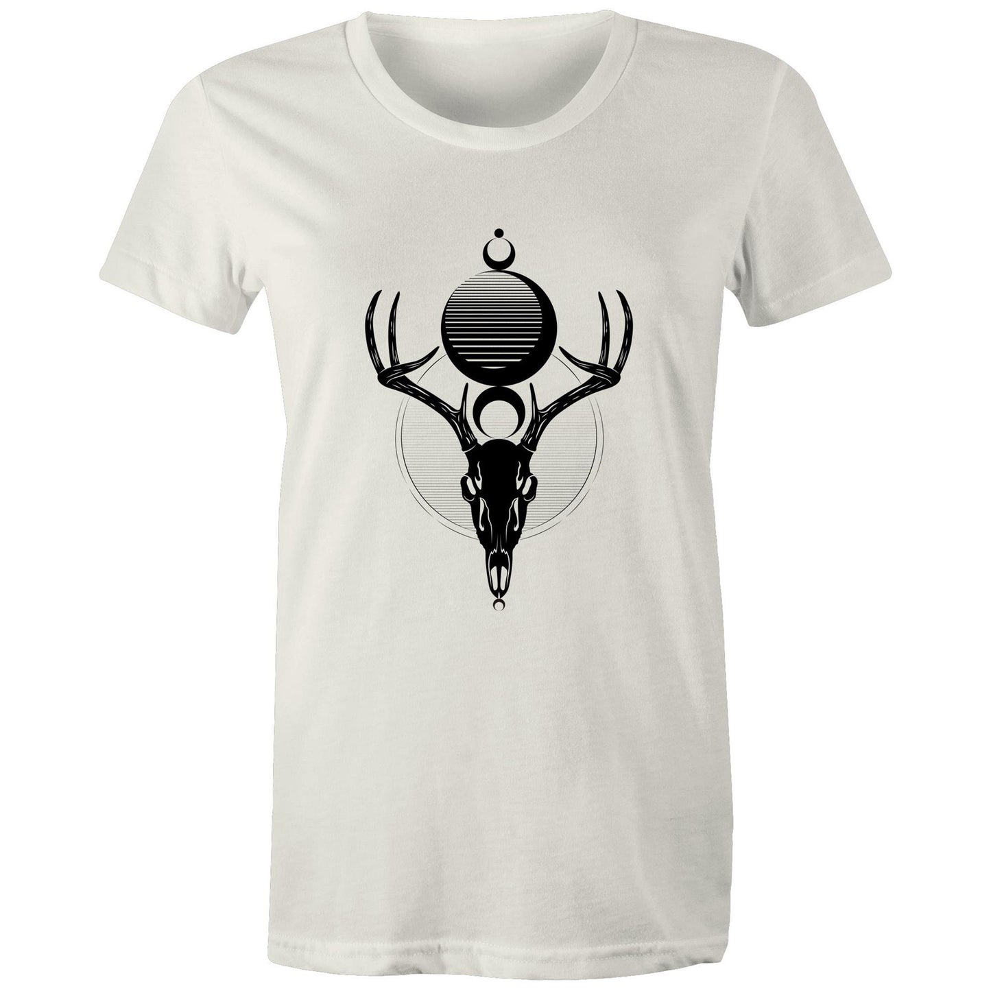Women' Earthfolk T-shirt - Skullmoon - The Crescent Moon