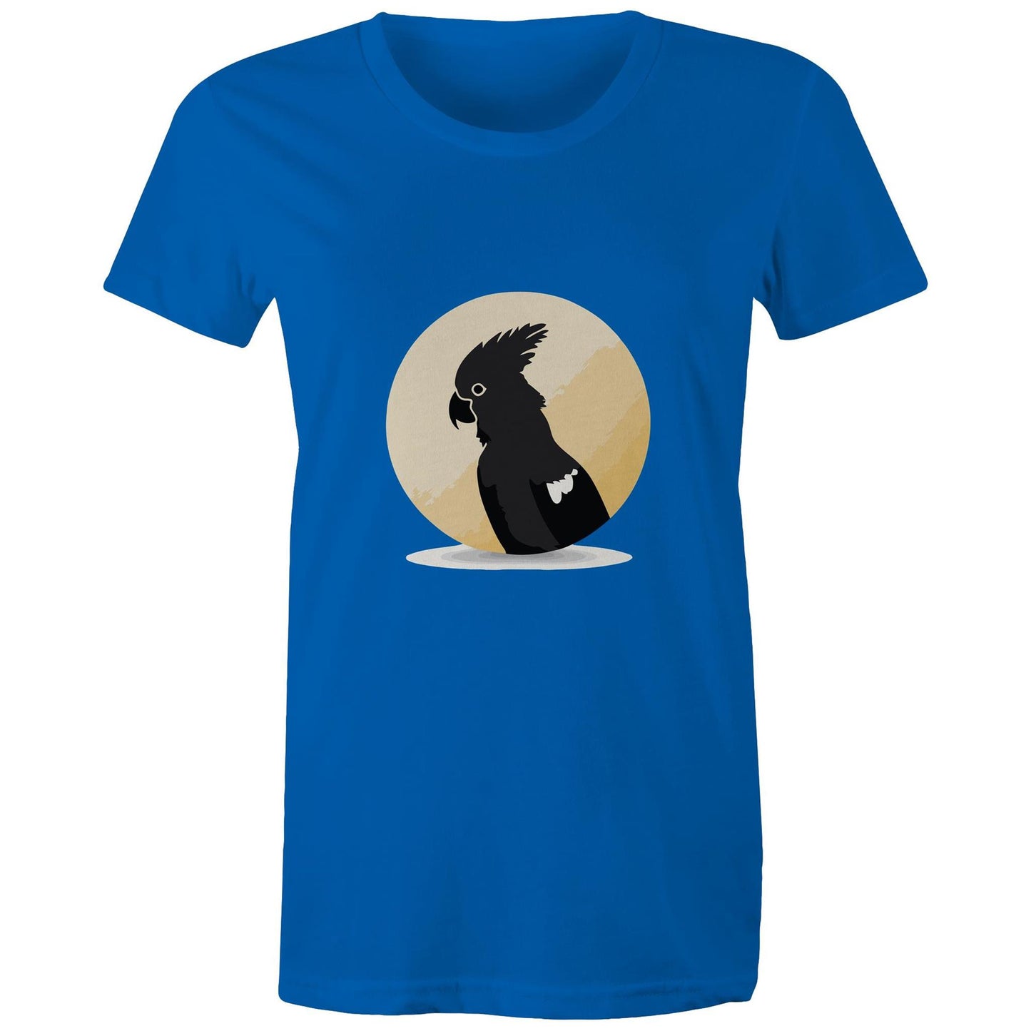 Women's Earthfolk T shirt - Black Cockatoo - The Crescent Moon