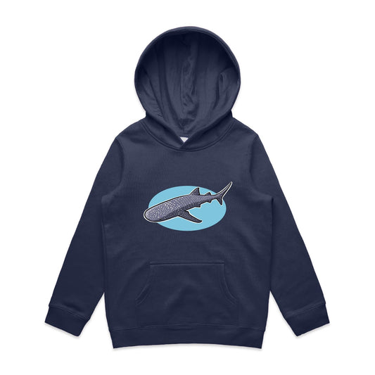 Kid's Earthfolk Hoodie - Cruising Whale Shark - The Crescent Moon