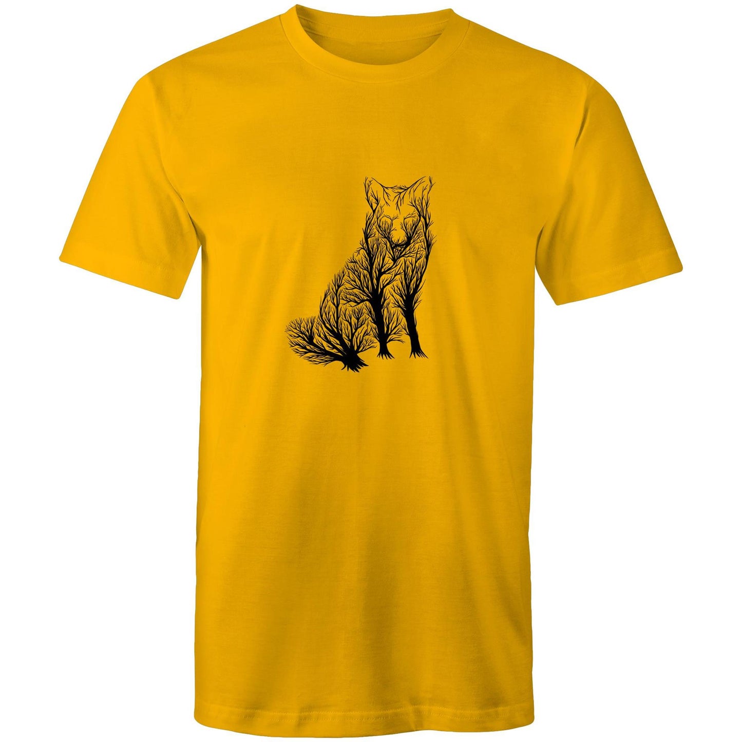 Men's Earthfolk T shirt - Fox Tree - The Crescent Moon