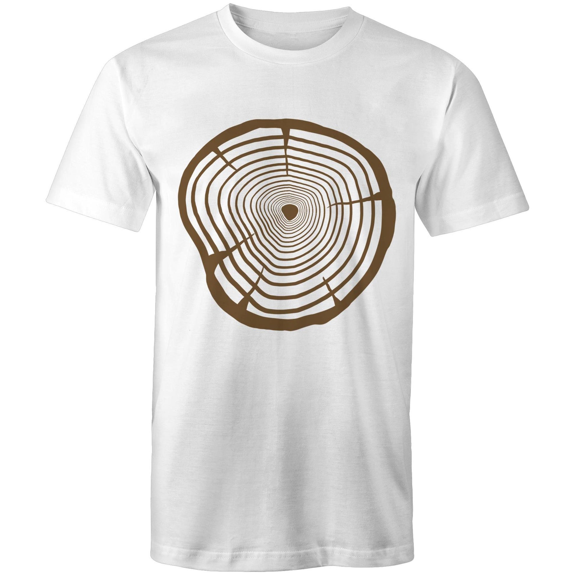 Men's Earthfolk T shirt - Wood Grain - The Crescent Moon