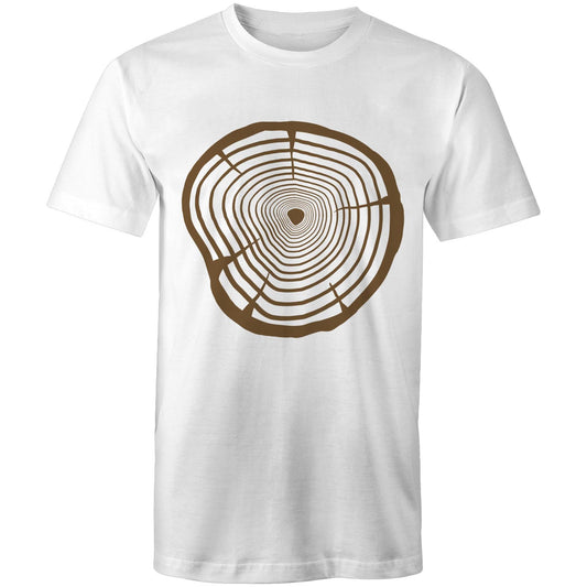 Men's Earthfolk T shirt - Wood Grain - The Crescent Moon