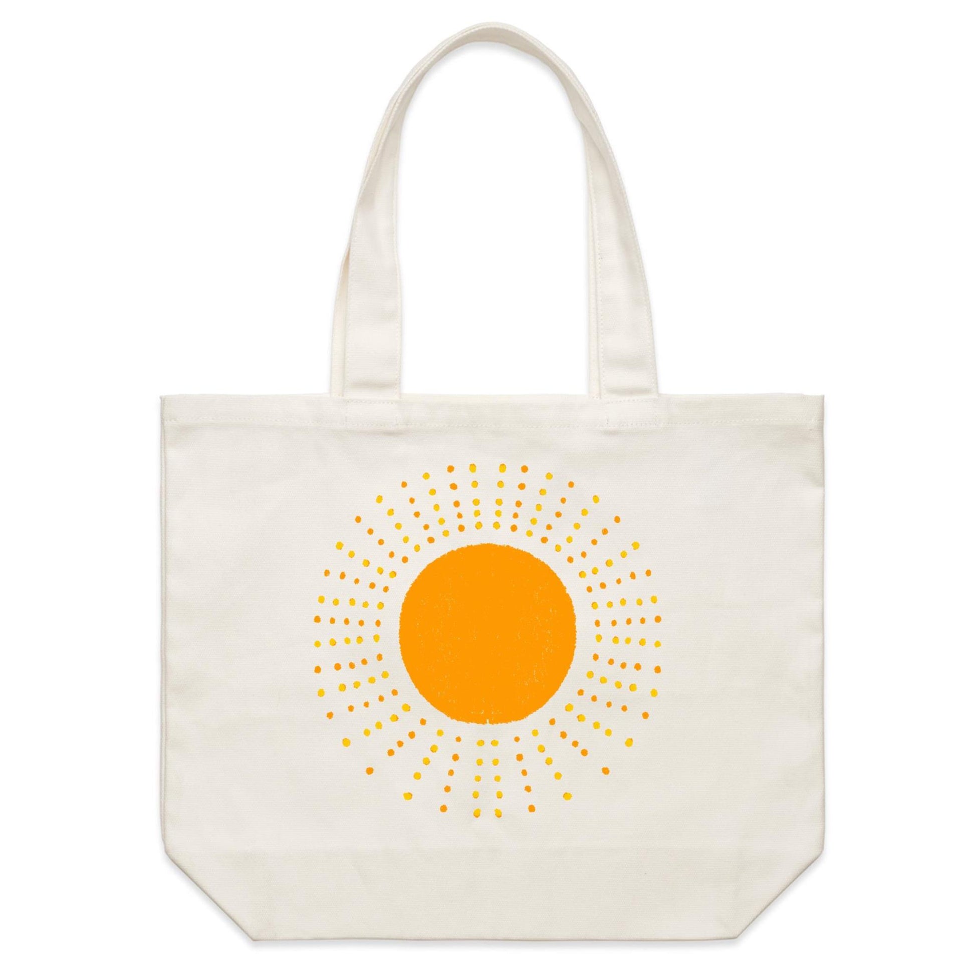 Earthfolk Canvas Tote Bag - Golden Rays - The Crescent Moon