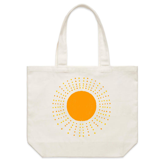Earthfolk Canvas Tote Bag - Golden Rays - The Crescent Moon