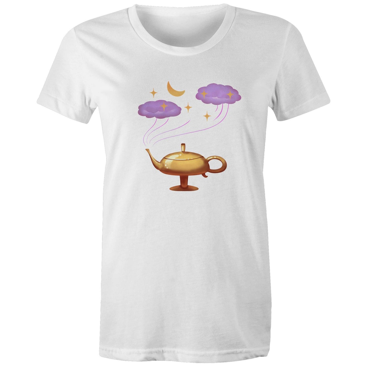 Women's Earthfolk T shirt - 3 Wishes - The Crescent Moon