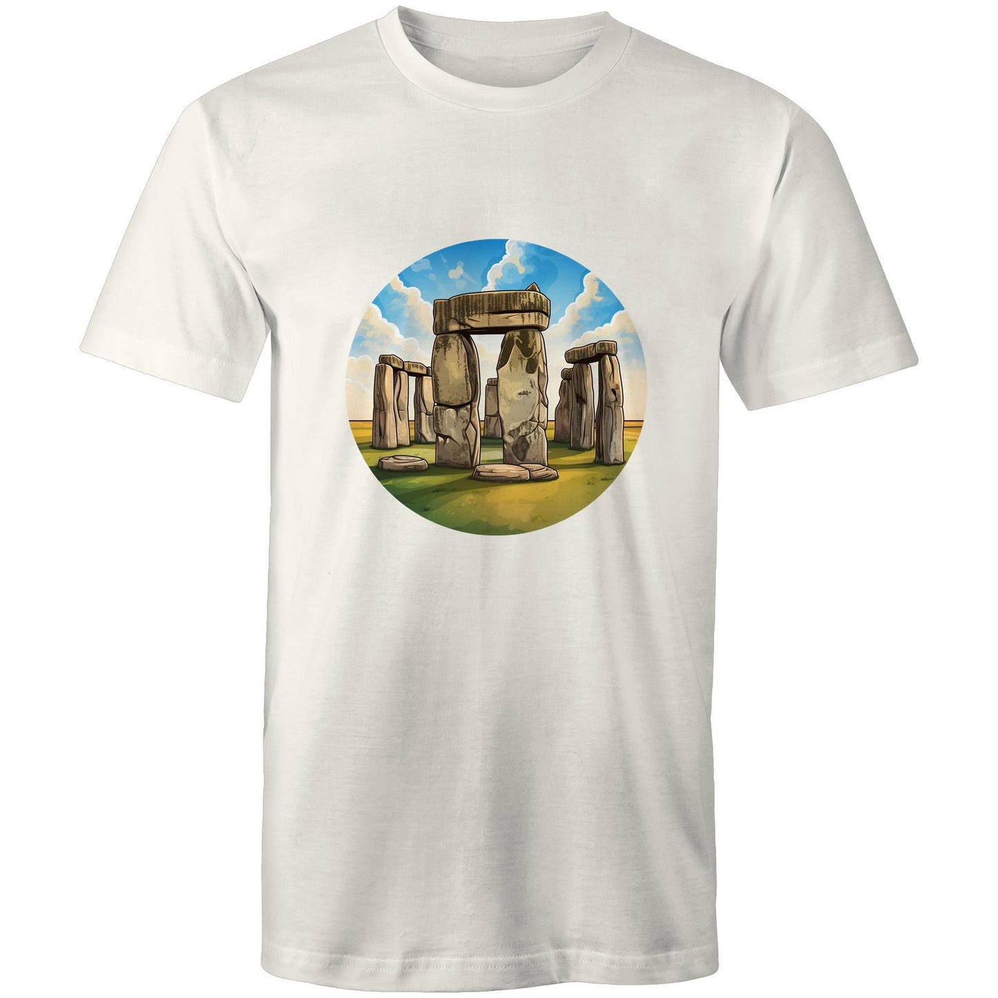 Men's Earthfolk T shirt - The Stone Circle - The Crescent Moon