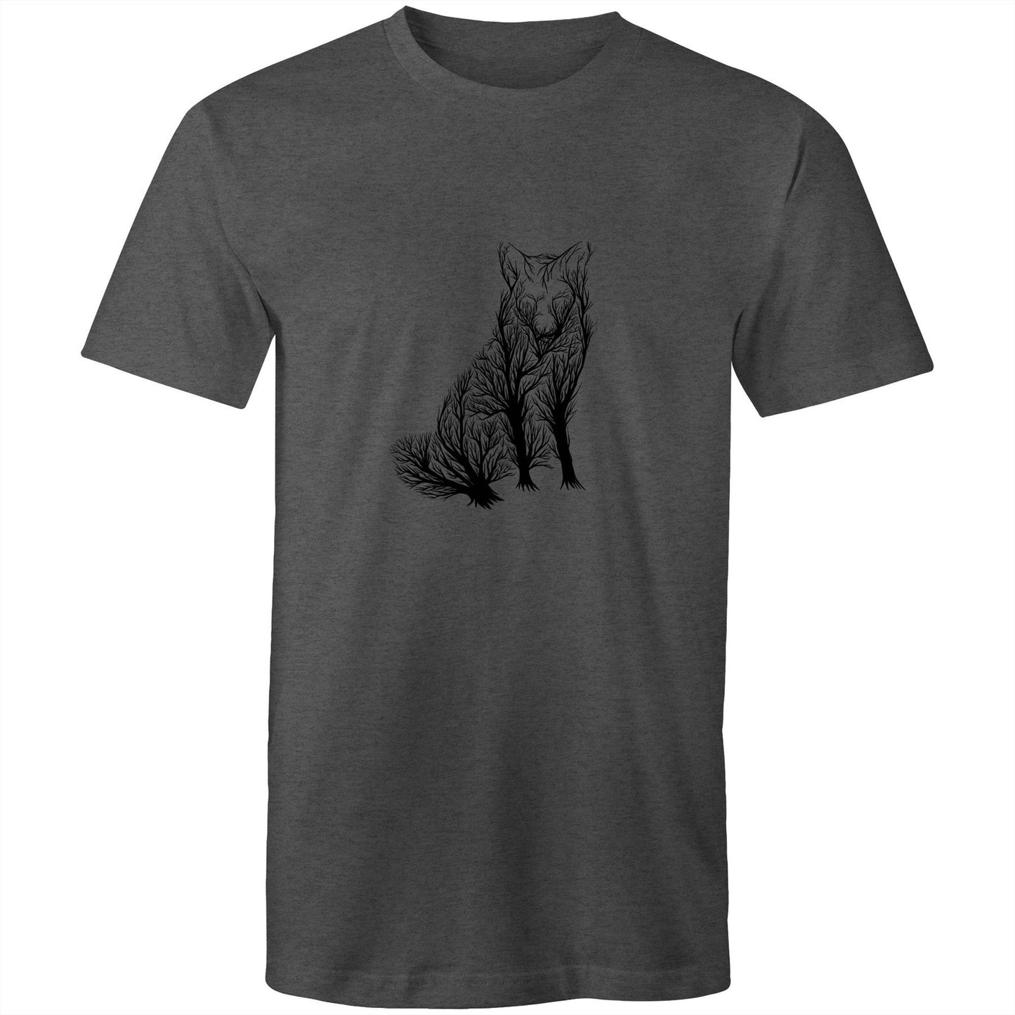 Men's Earthfolk T shirt - Fox Tree - The Crescent Moon