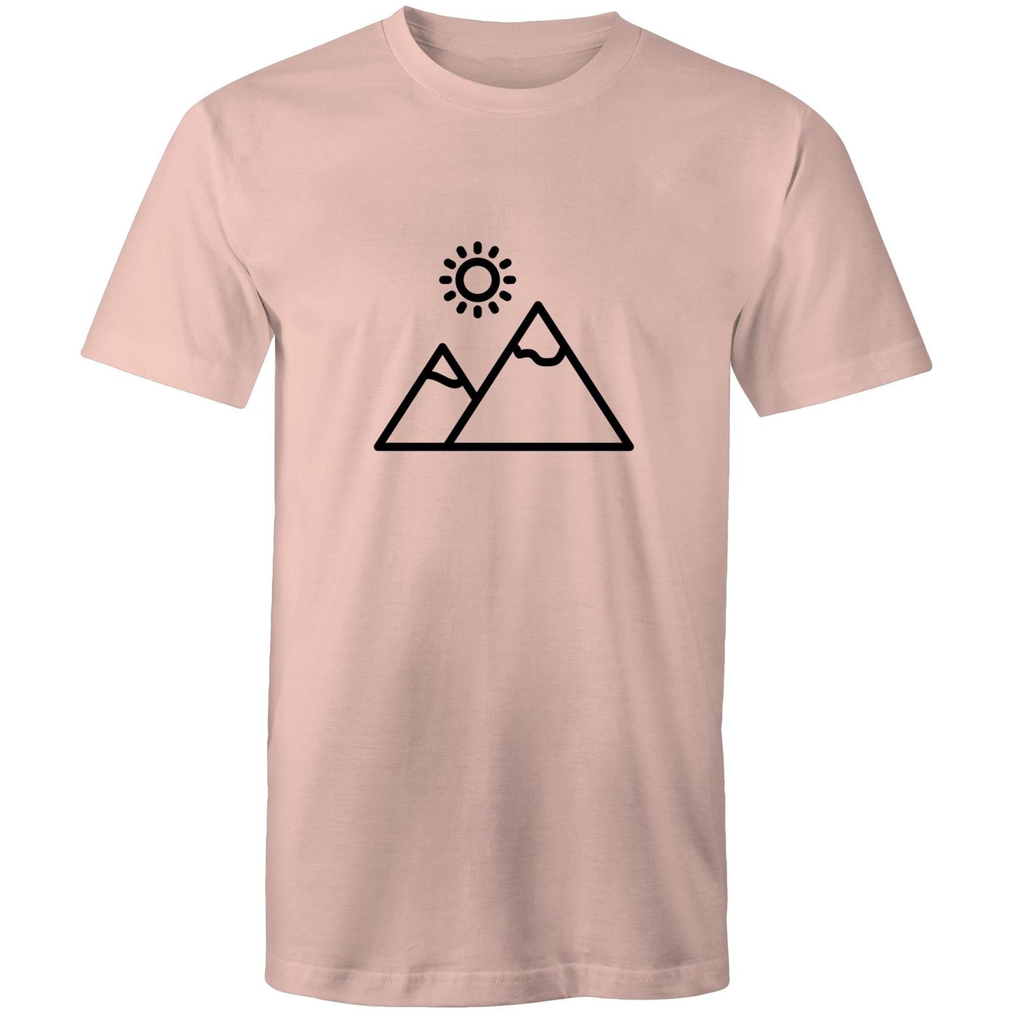 Men's Earthfolk T shirt - Monchrome Mountain - The Crescent Moon