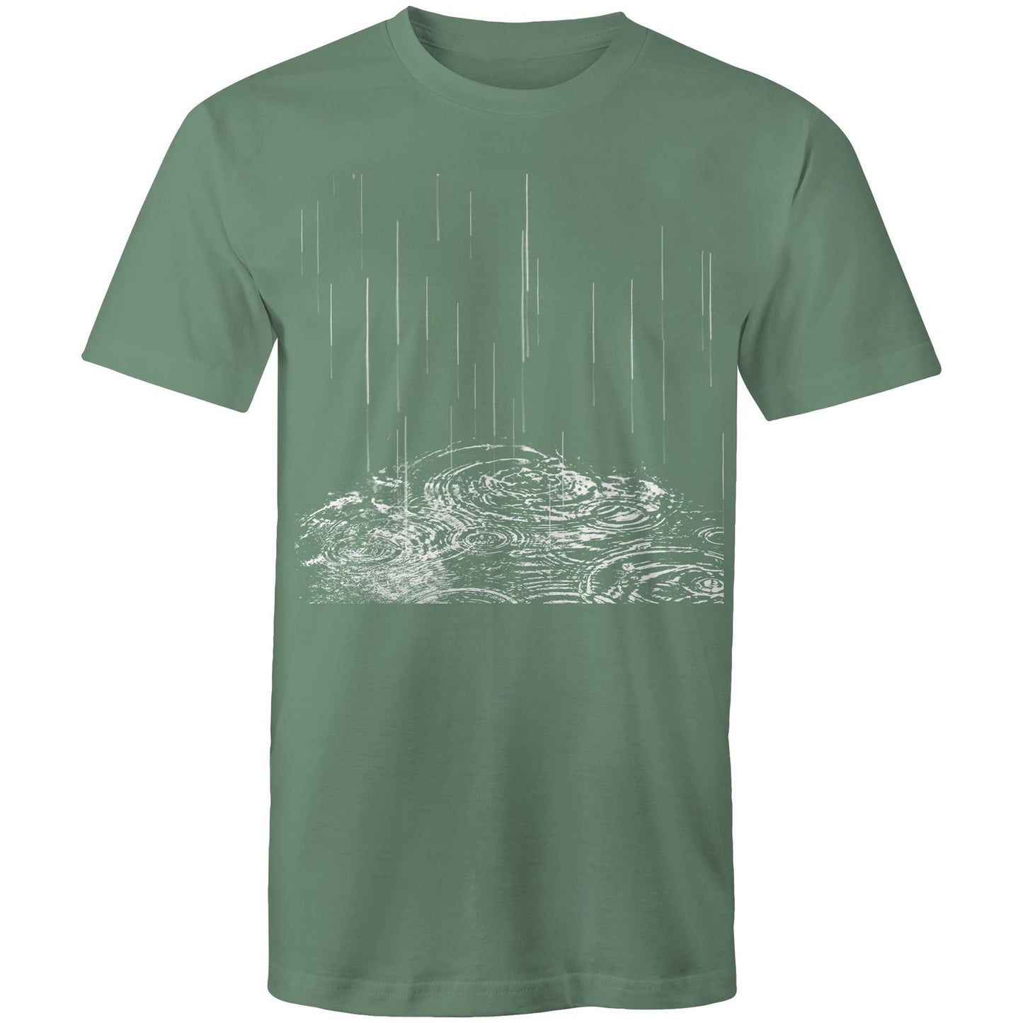 Men's Earthfolk Printed T shirt - Rain Drops - The Crescent Moon