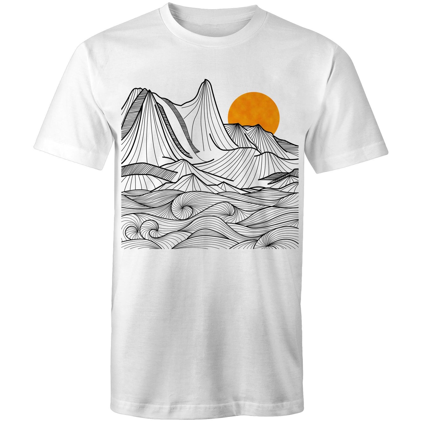 Men's Earthfolk T shirt - Mountain Swirls - The Crescent Moon