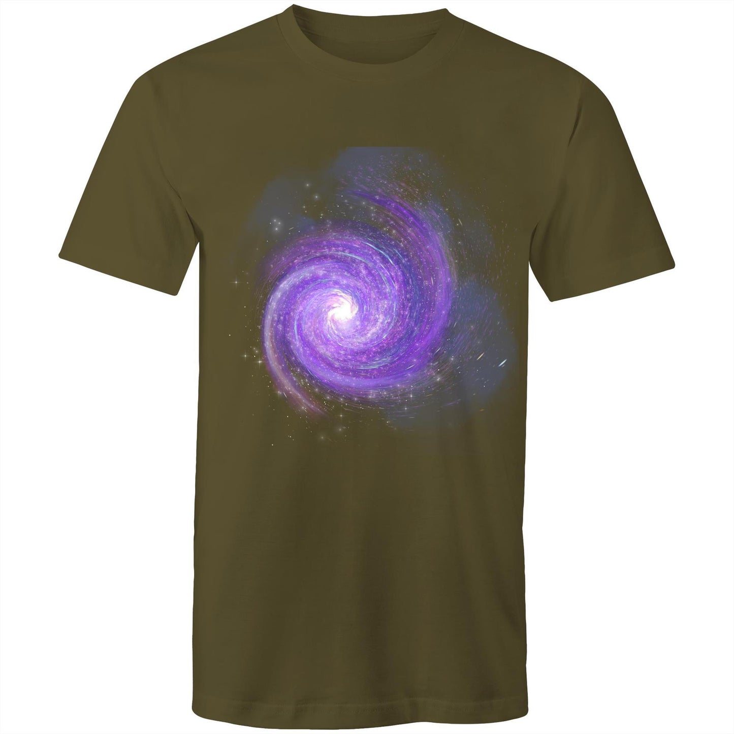 Men's Earthfolk Printed T shirt - Purple Galaxy - The Crescent Moon
