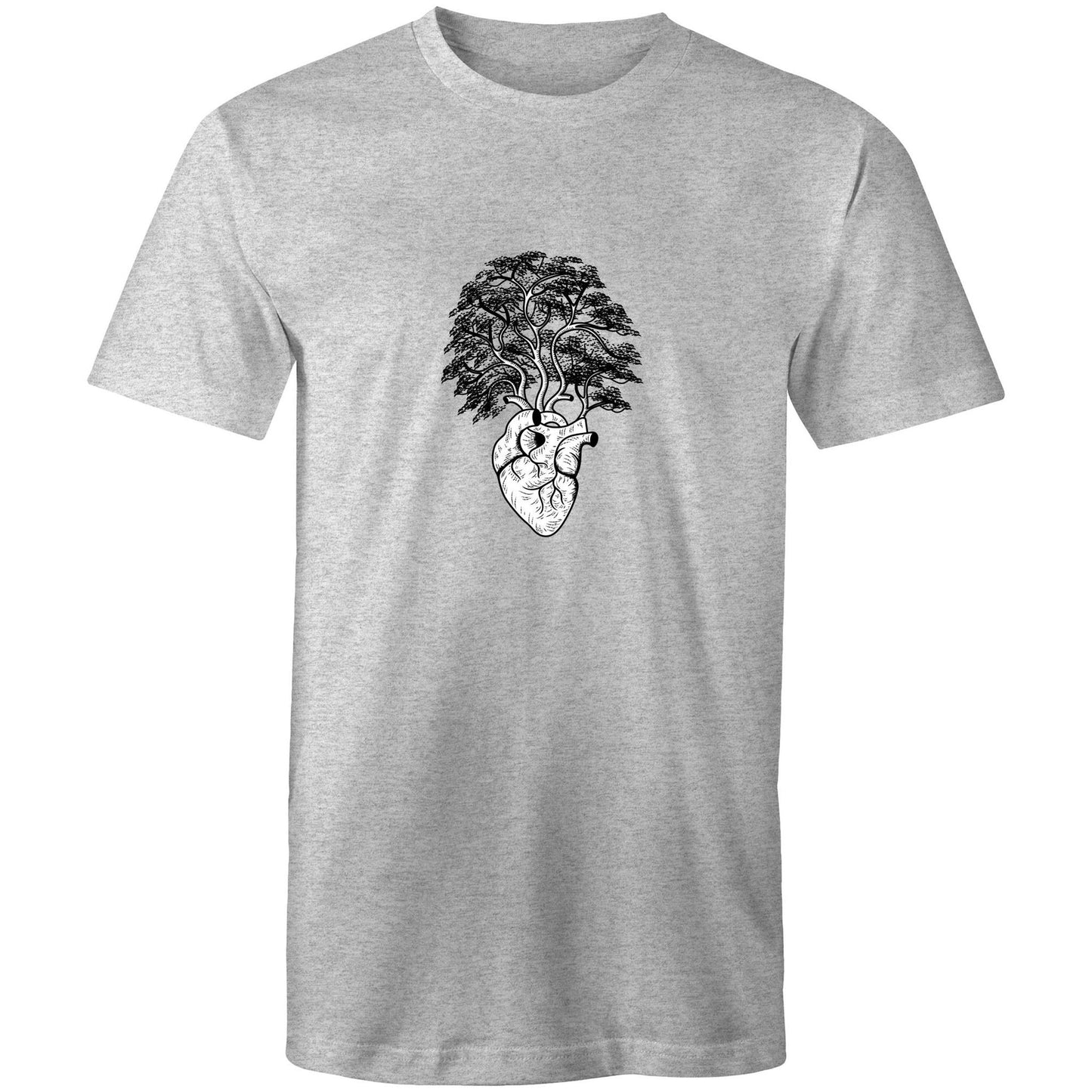Earthfolk Printed T shirt - Mens Relaxed Fit - Grow a Heart