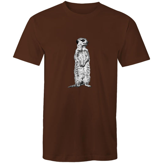Mens Earthfolk T shirt - Meerkat - The Crescent Moon