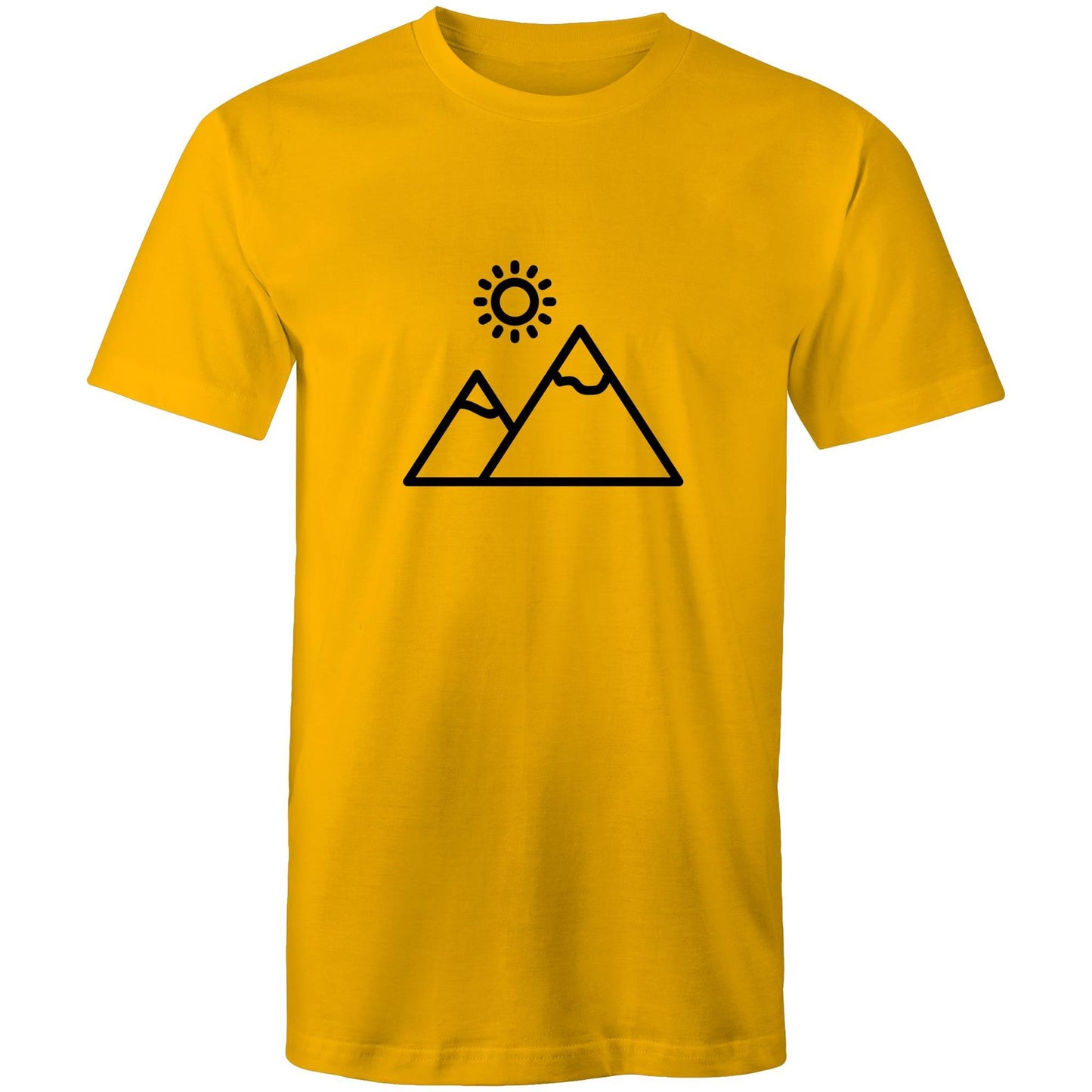Men's Earthfolk T shirt - Monchrome Mountain - The Crescent Moon