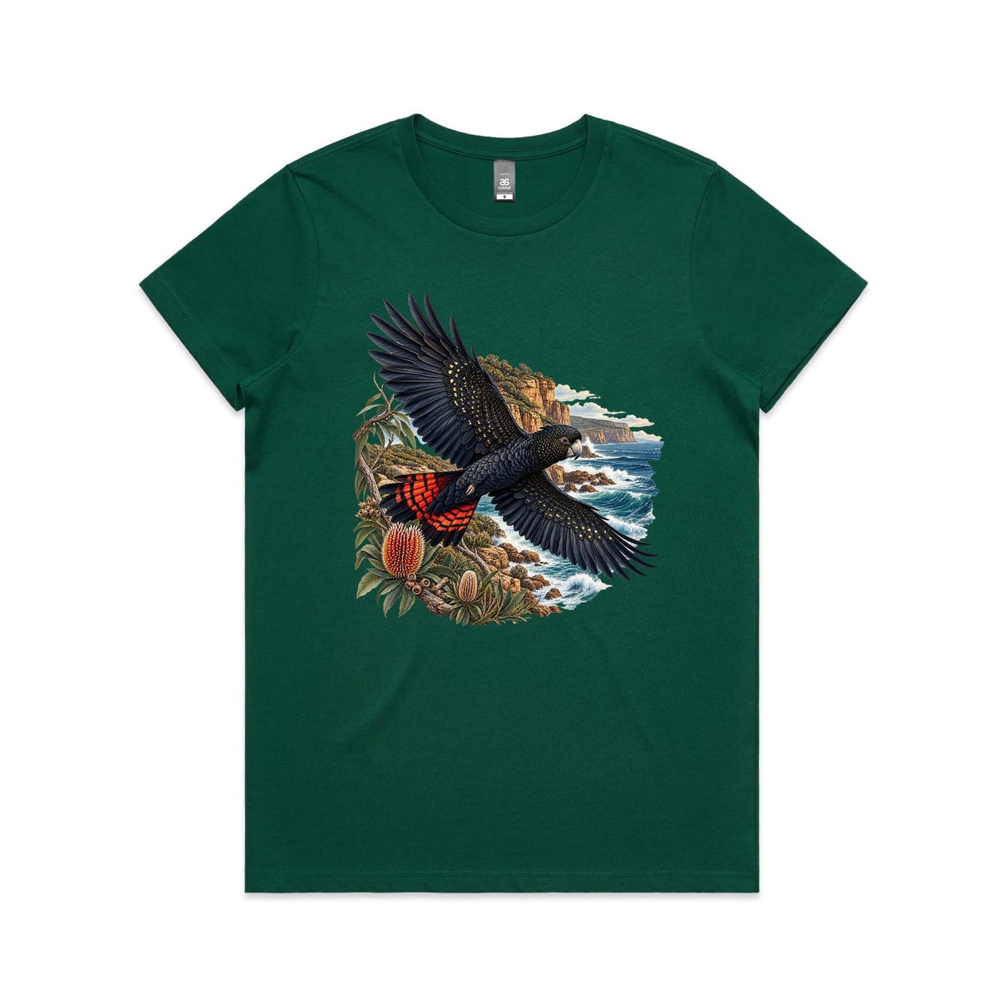 Red-Tailed Black Cockatoo Women's T-Shirt – Australian Wildlife Graphic Tee