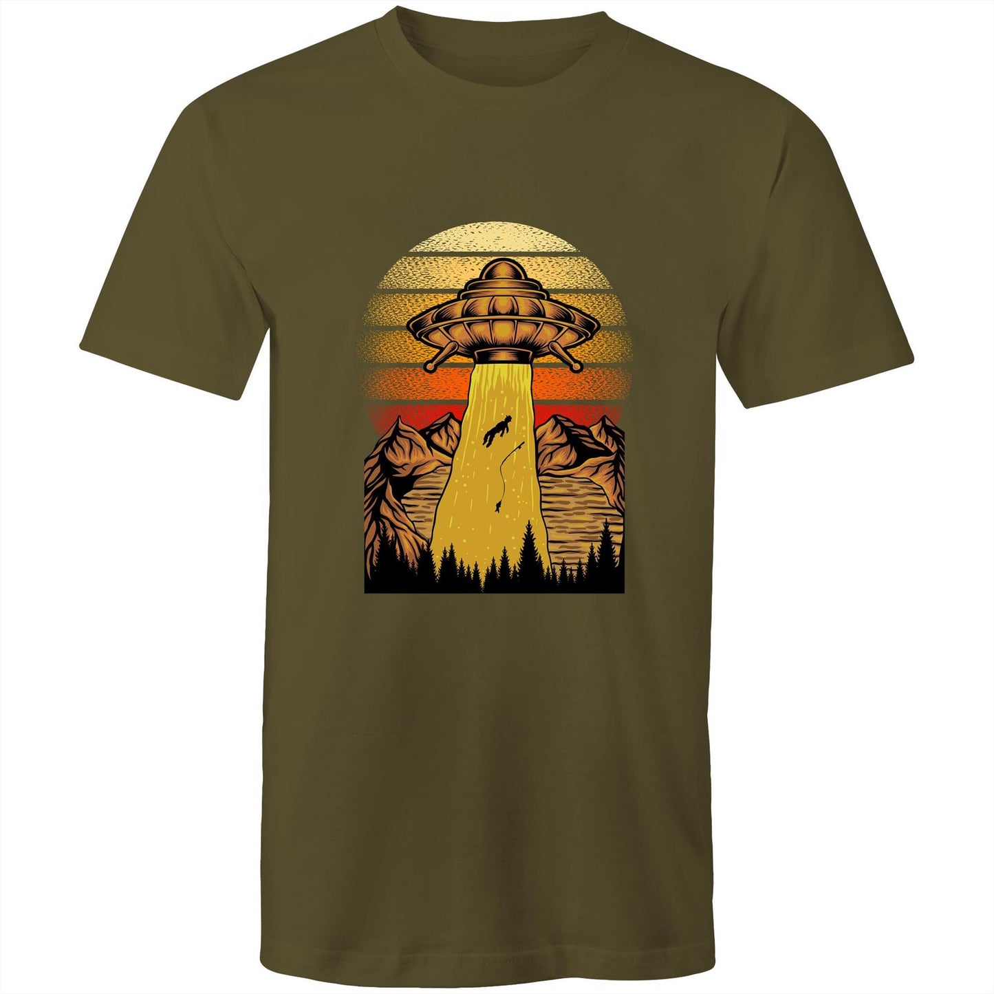 Men's Earthfolk T shirt - Beam Me Up - The Crescent Moon