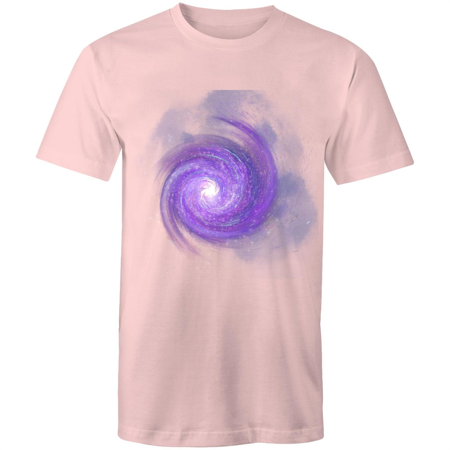 Men's Earthfolk Printed T shirt - Purple Galaxy - The Crescent Moon