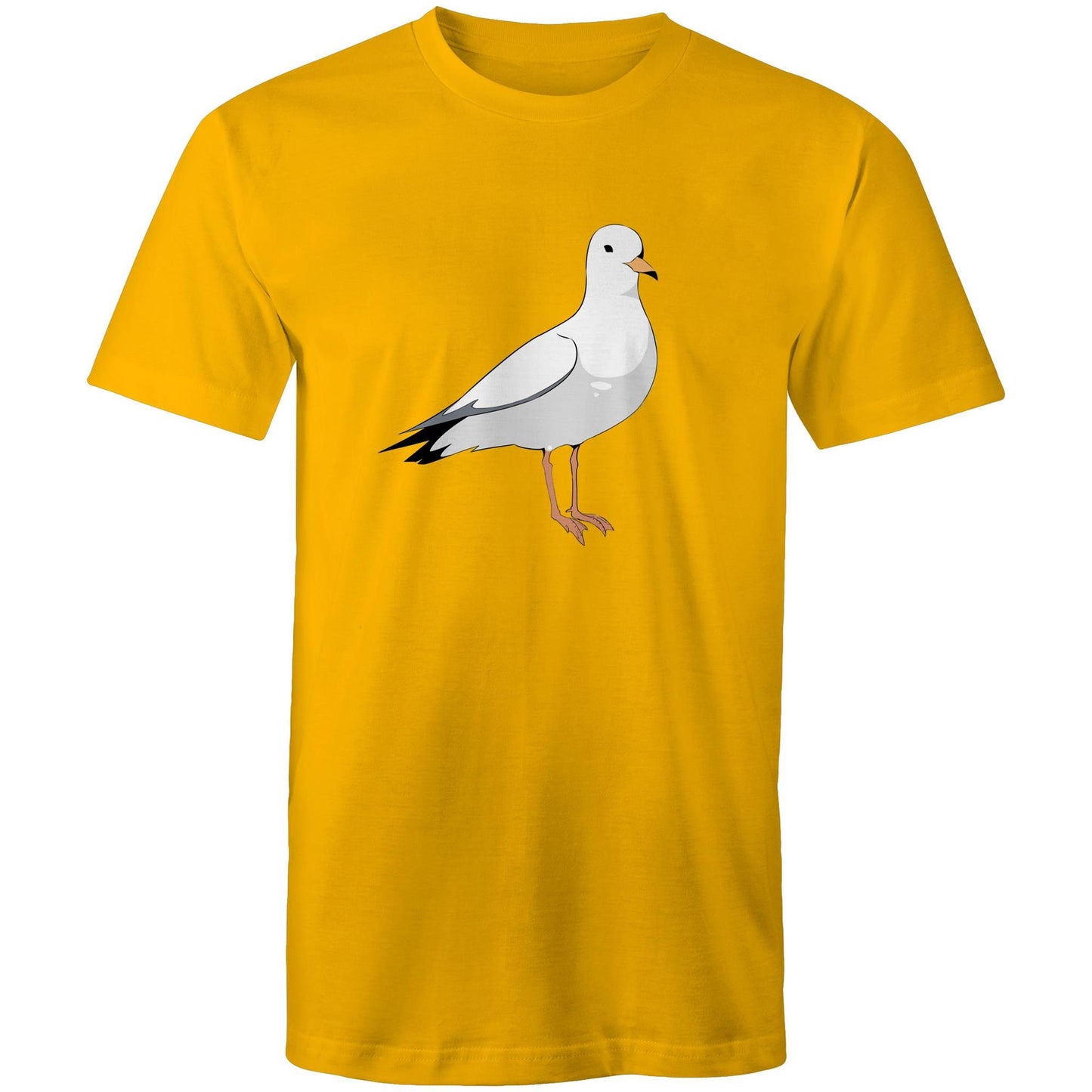 Earthfolk Printed T shirt - Mens Relaxed Fit - Steve the Seagull - The Crescent Moon