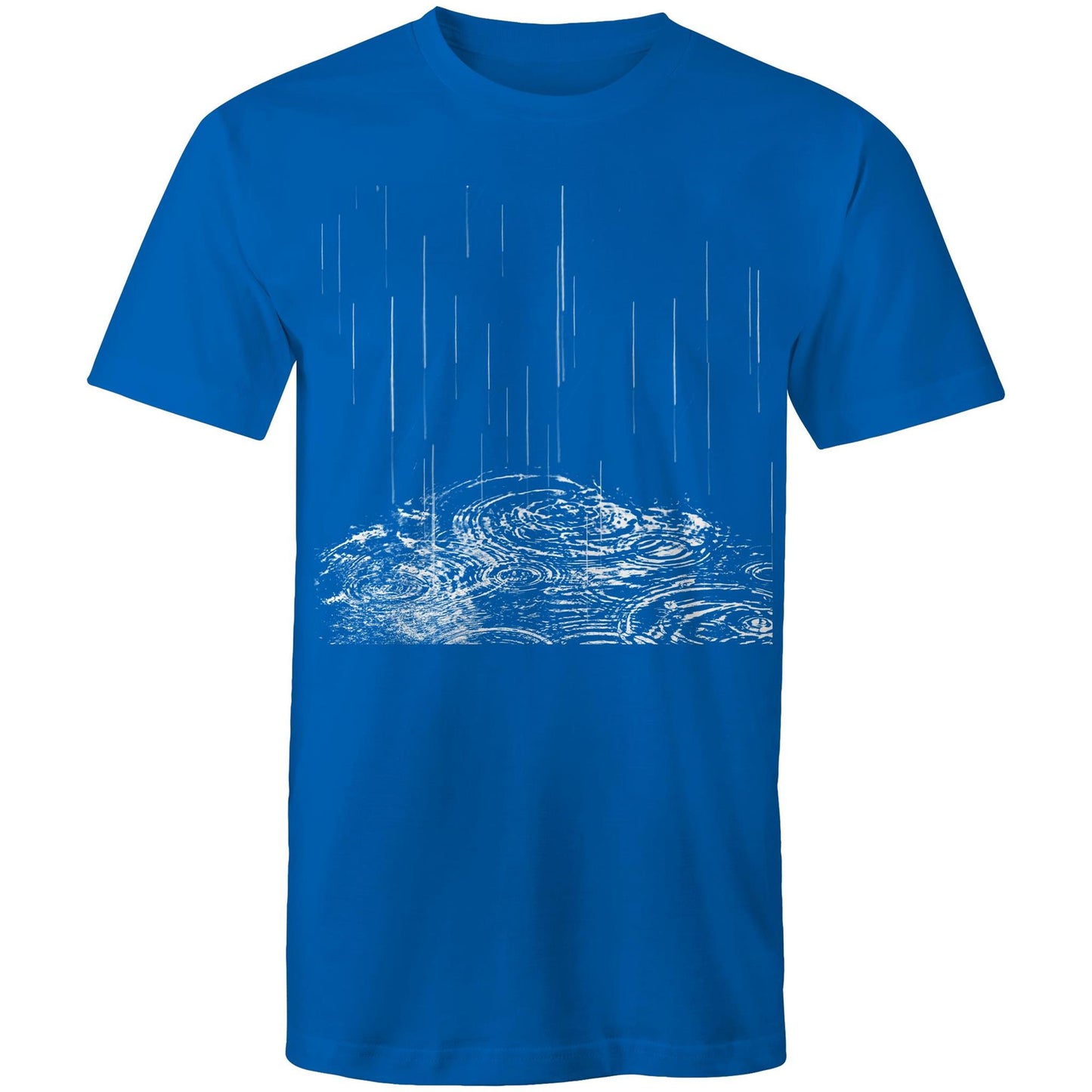 Men's Earthfolk Printed T shirt - Rain Drops - The Crescent Moon