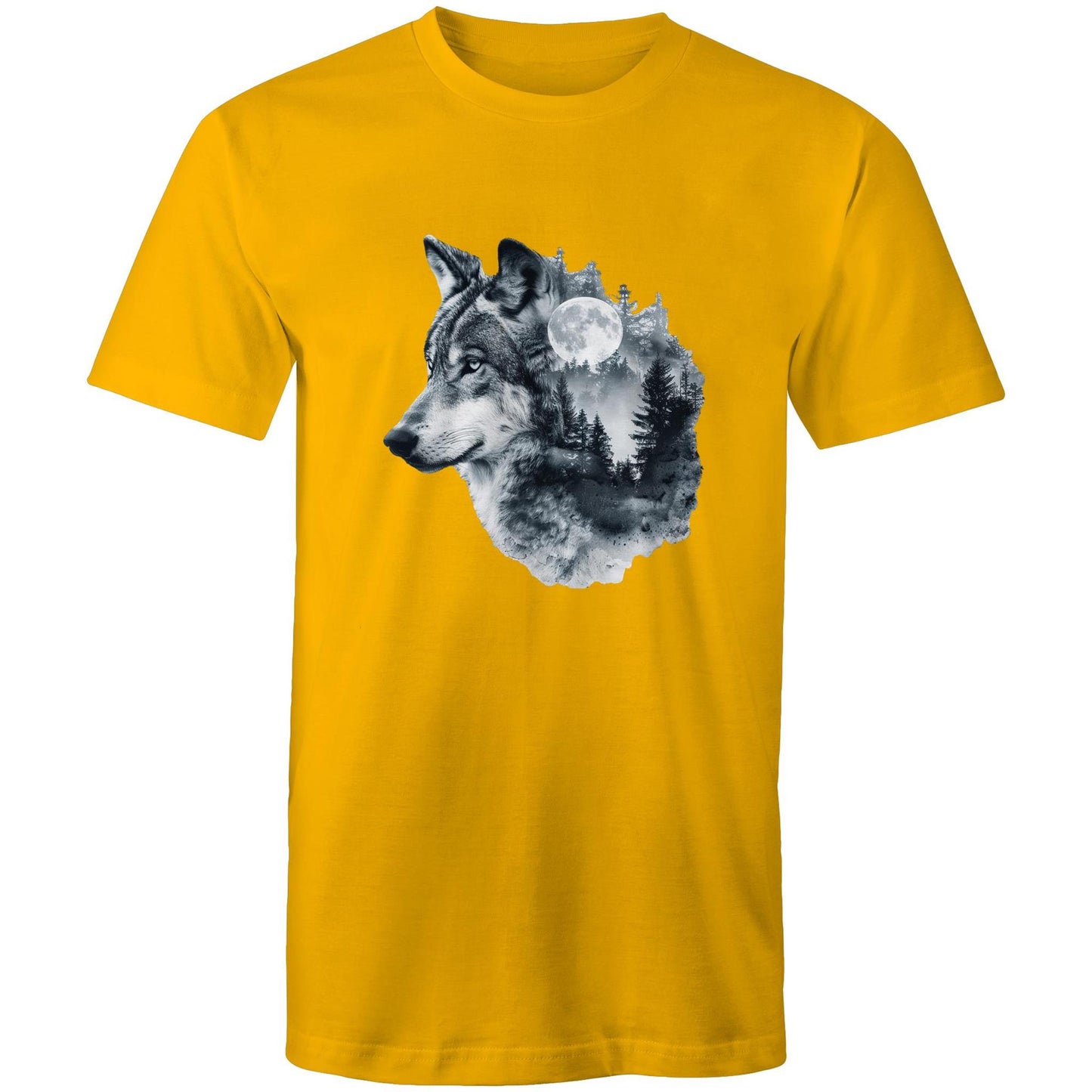 Men's Earthfolk T shirt - Howl of the Moon - The Crescent Moon