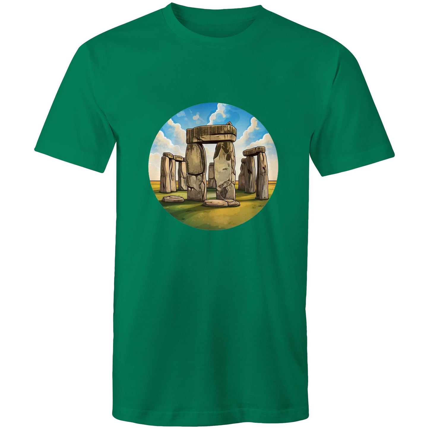 Men's Earthfolk T shirt - The Stone Circle - The Crescent Moon