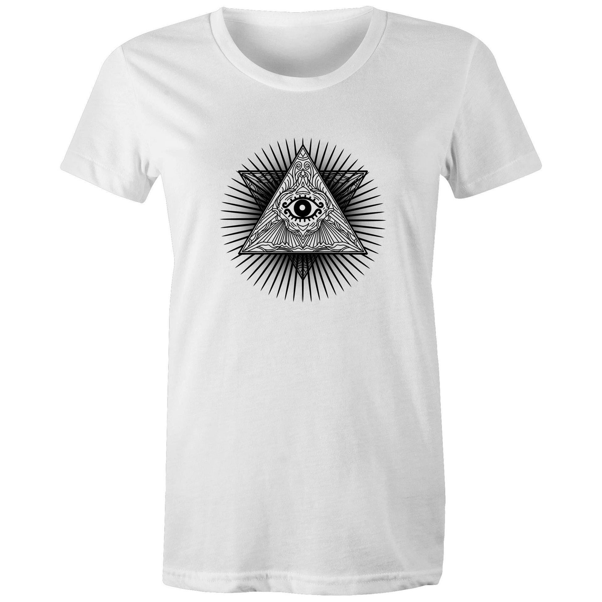 Women's Earthfolk T shirt - Life's Mystery - The Crescent Moon