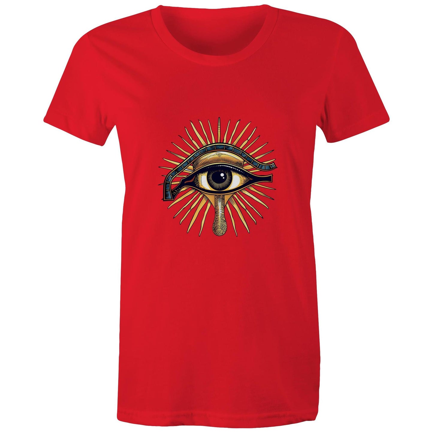 Women's Earthfolk T shirt - Eye of Horus - The Crescent Moon
