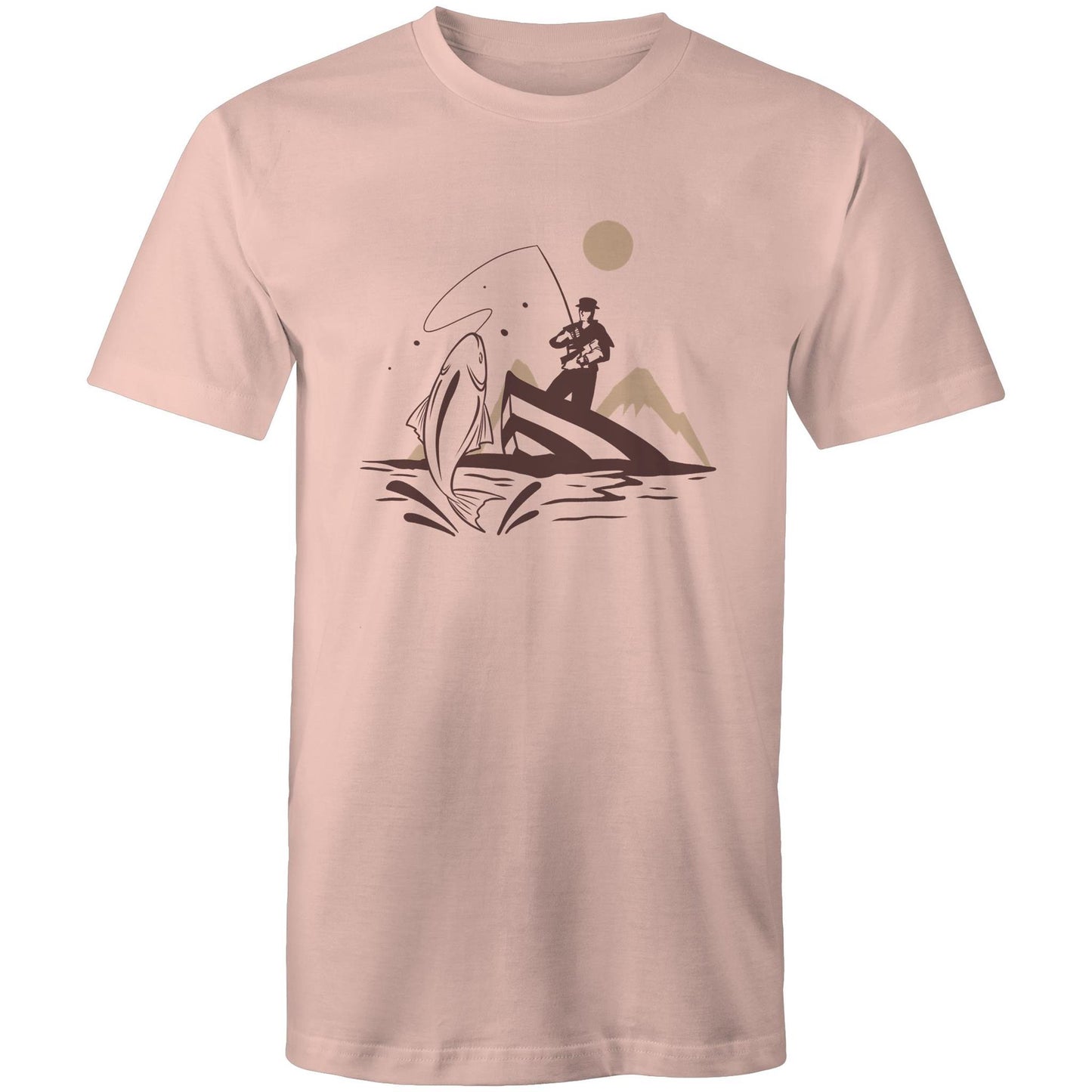 Men's Earthfolk T shirt - Catch of the Day - The Crescent Moon