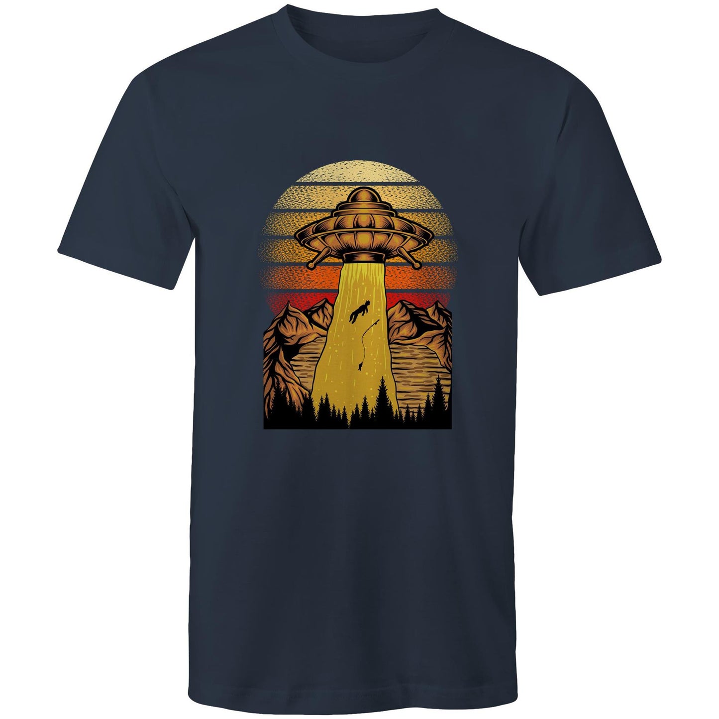 Men's Earthfolk T shirt - Beam Me Up - The Crescent Moon