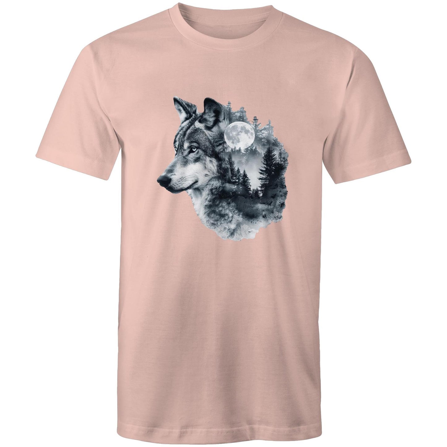 Men's Earthfolk T shirt - Howl of the Moon - The Crescent Moon