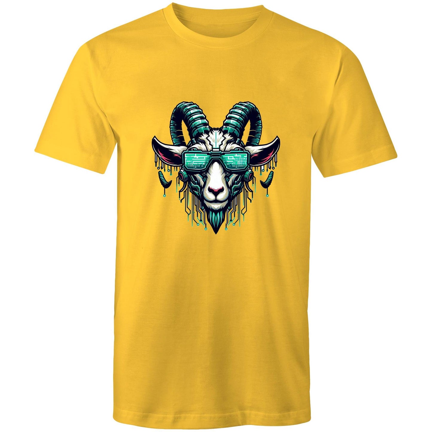 Men's Earthfolk T shirt - Cyber Punk Goat - The Crescent Moon