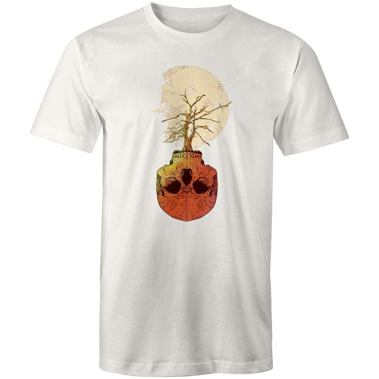 Mens Earthfolk Printed Tshirt - Skull tree - The Crescent Moon