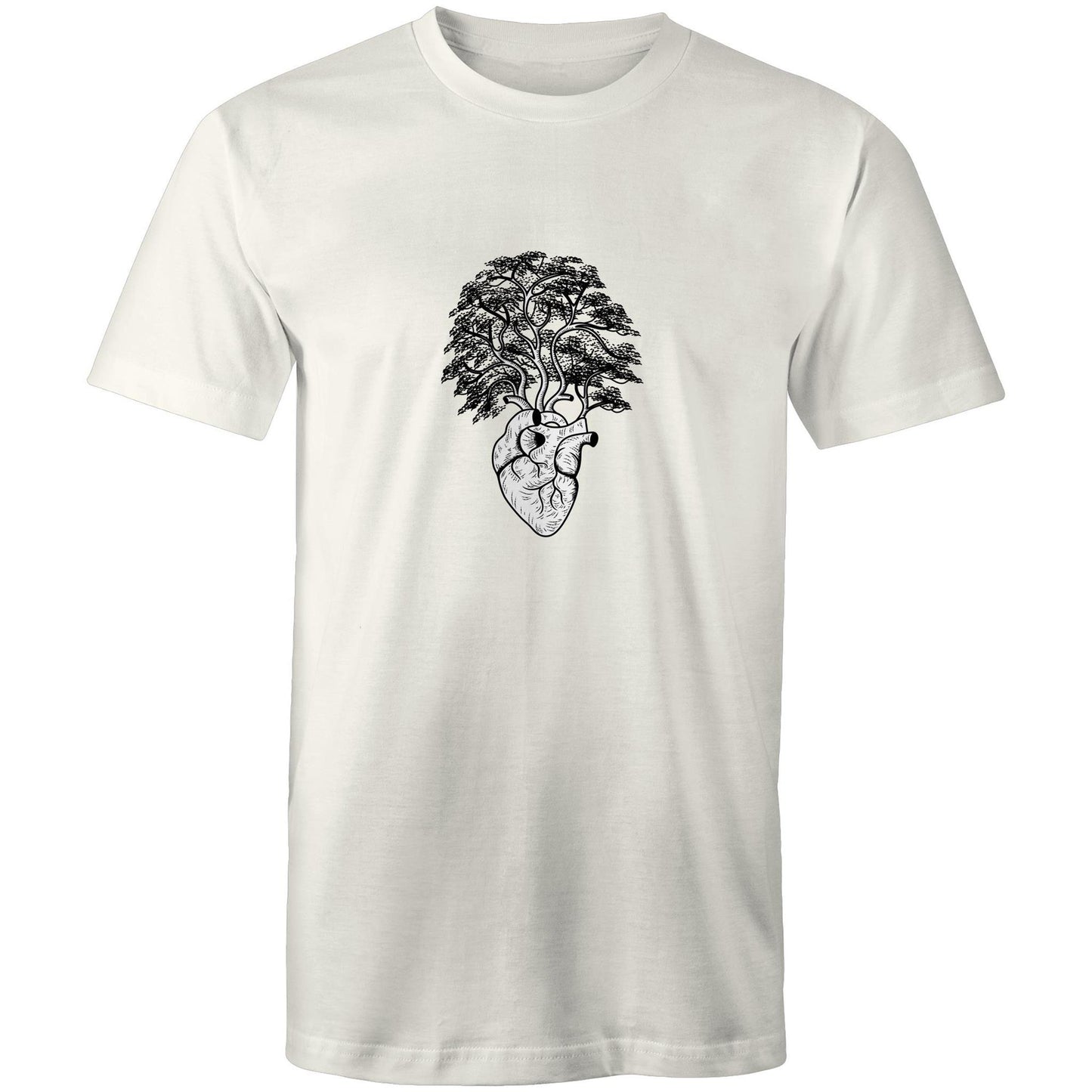 Earthfolk Printed T shirt - Mens Relaxed Fit - Grow a Heart