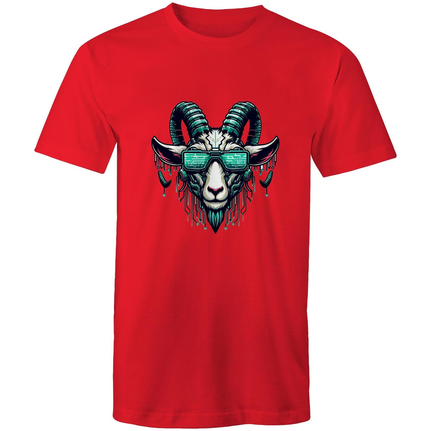 Men's Earthfolk T shirt - Cyber Punk Goat - The Crescent Moon