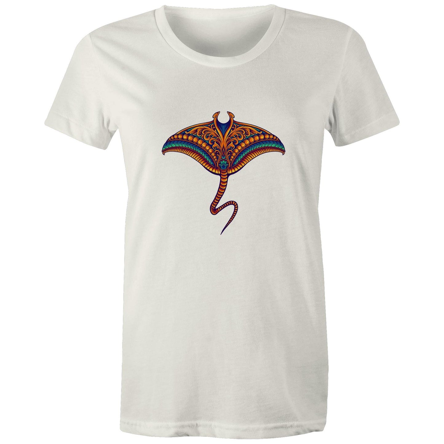 Women's Earthfolk T shirt - Sting ray - The Crescent Moon