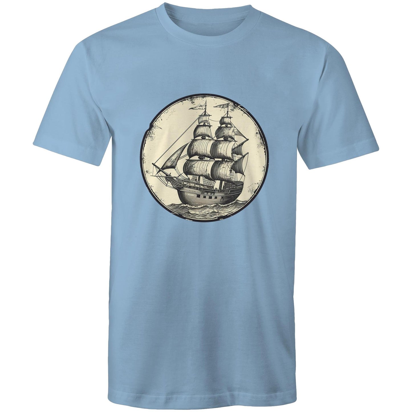 Men's Earthfolk T shirt - On the high Sea's - The Crescent Moon