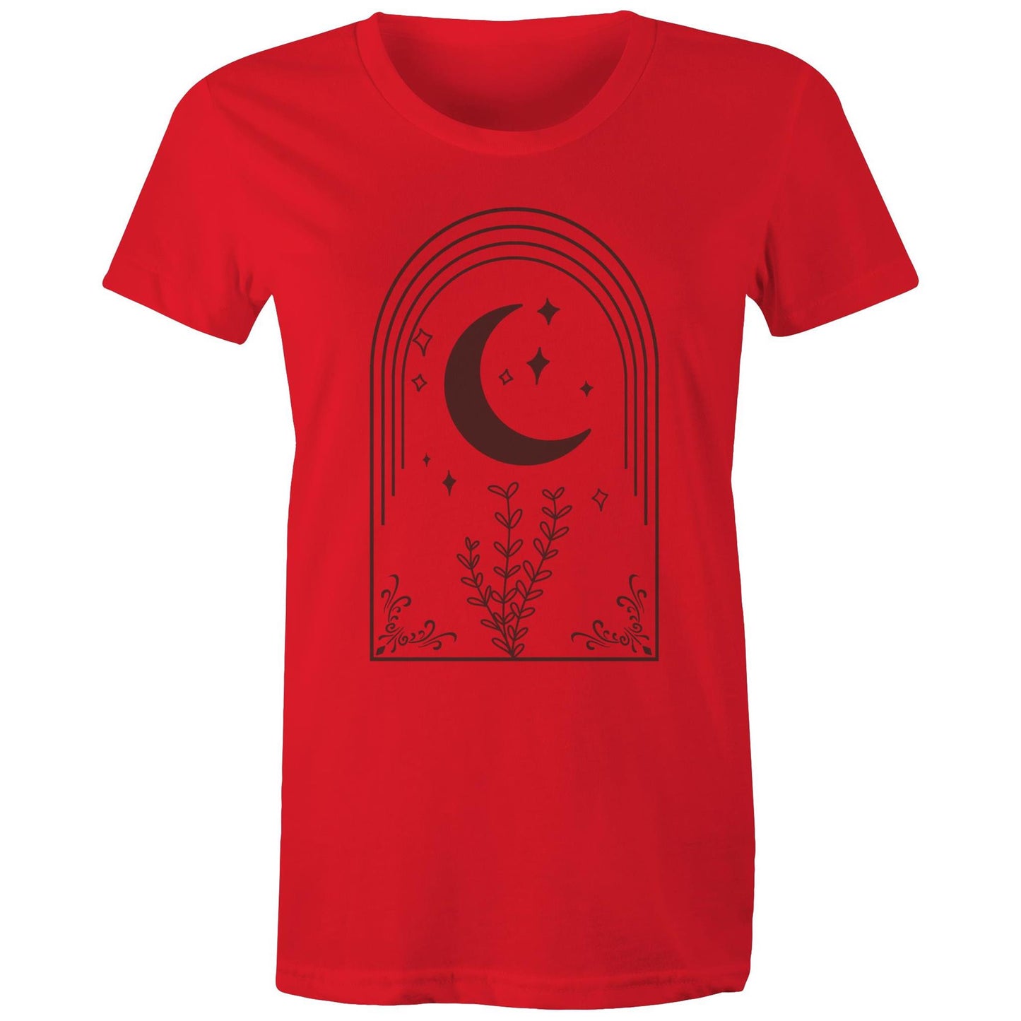 Women's Earthfolk T shirt - Moon Arch - The Crescent Moon