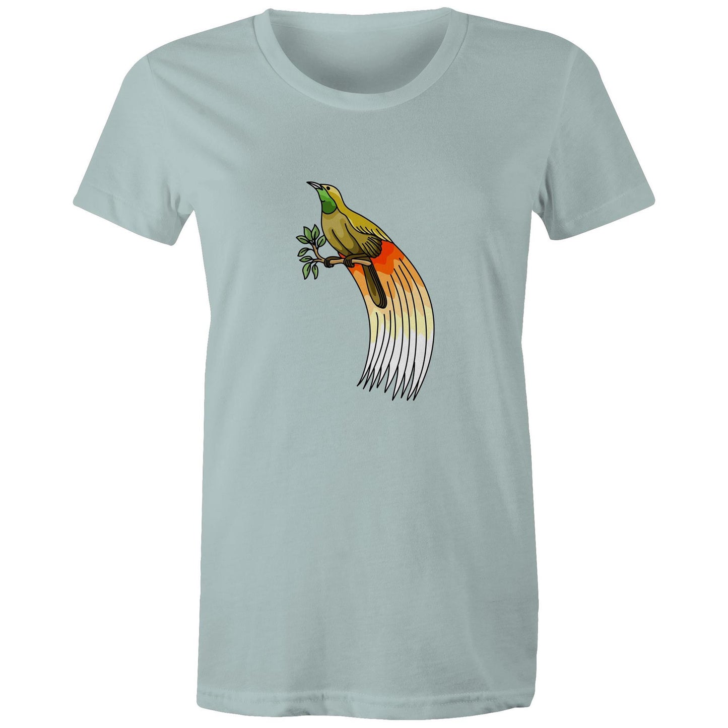 Women's Earthfolk T shirt - Bird Of Paradise - The Crescent Moon