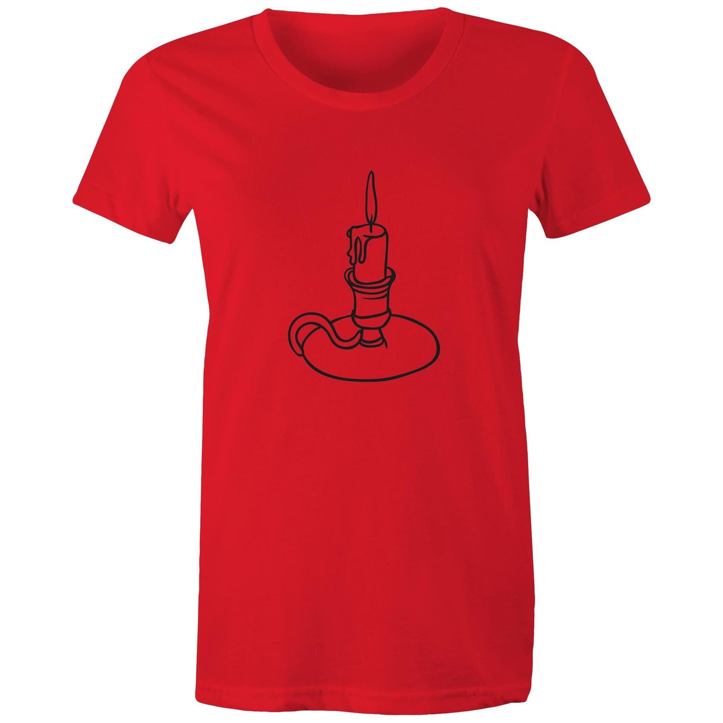 Women's Earthfolk T shirt - By Candle Light - The Crescent Moon