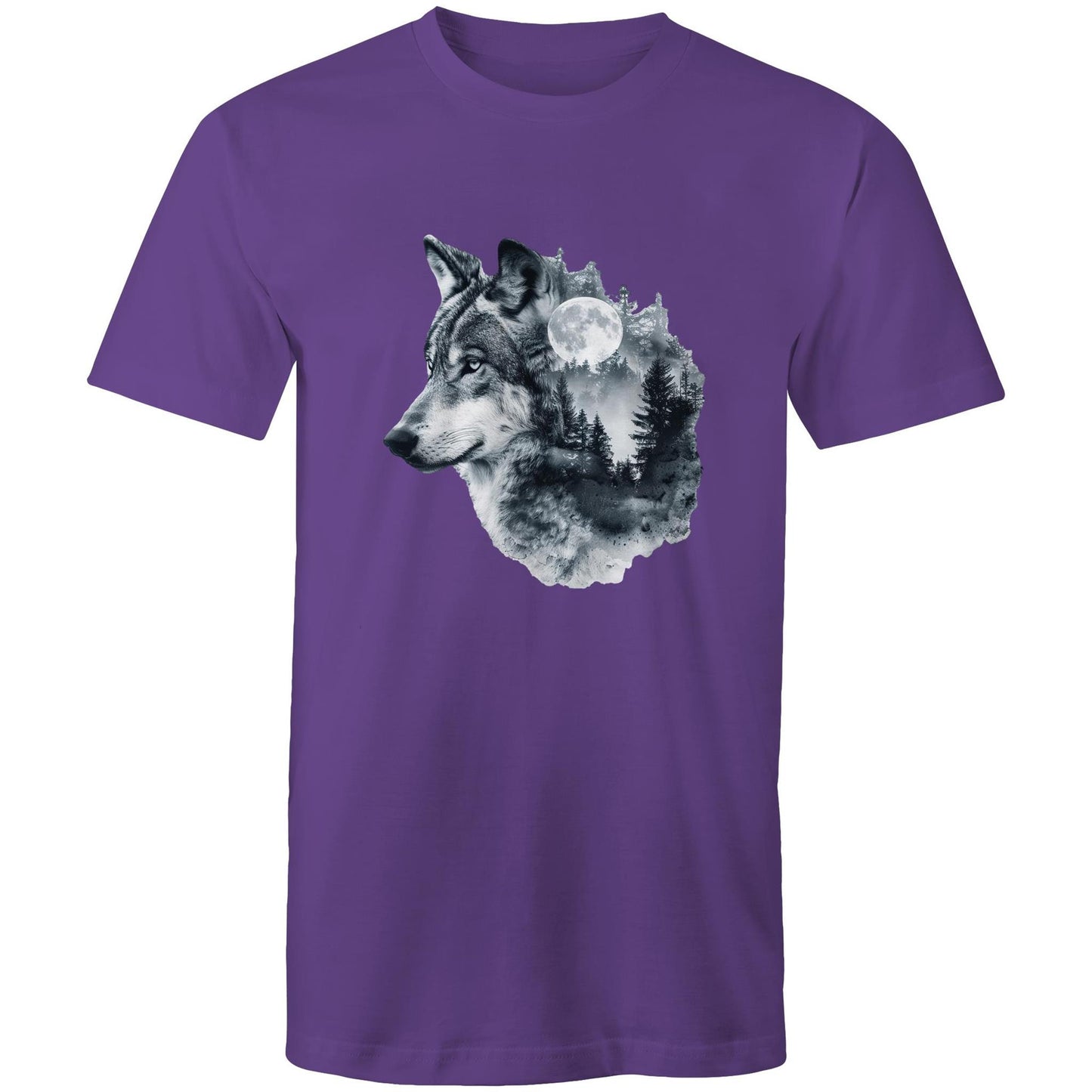 Men's Earthfolk T shirt - Howl of the Moon - The Crescent Moon