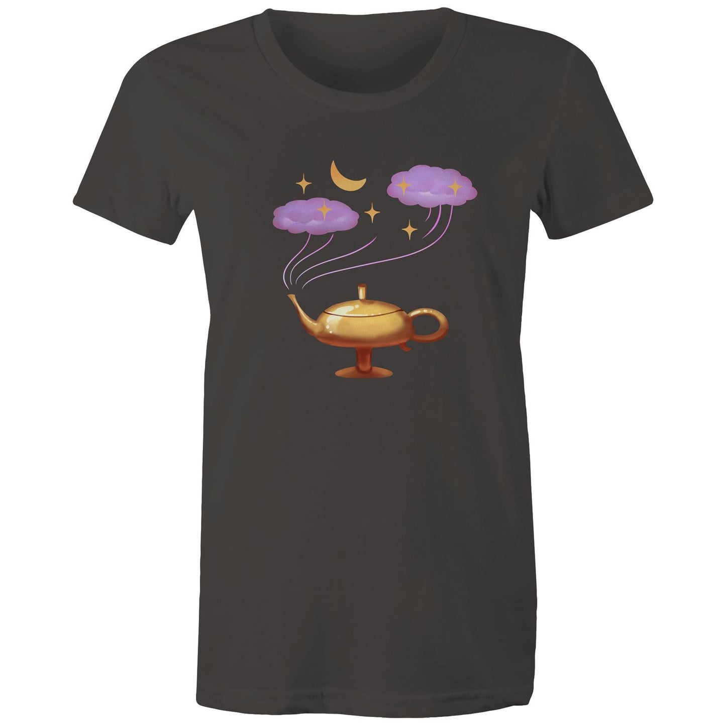 Women's Earthfolk T shirt - 3 Wishes - The Crescent Moon