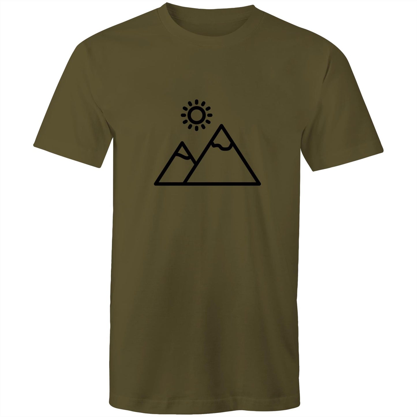 Men's Earthfolk T shirt - Monchrome Mountain - The Crescent Moon