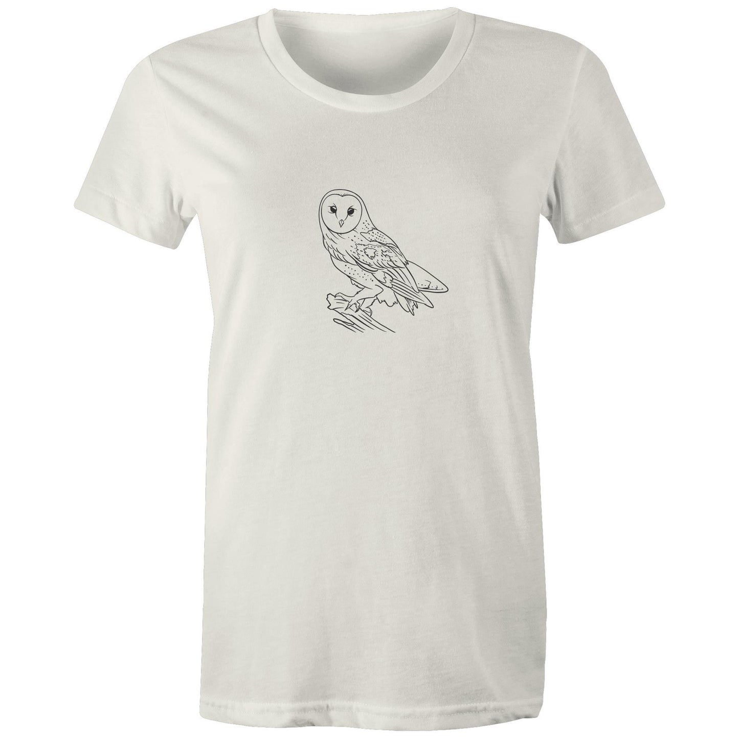 Women's Earthfolk Printed T shirt - Owl Sketch