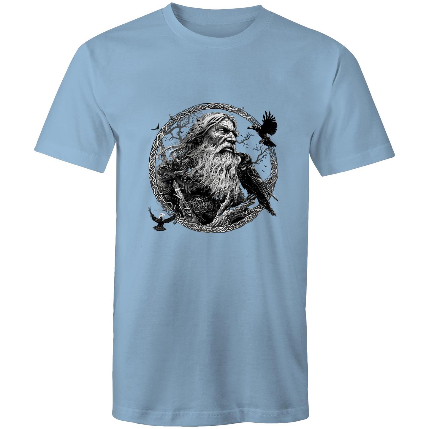 Earthfolk Printed T shirt - Mens Relaxed Fit - Odin - The Crescent Moon