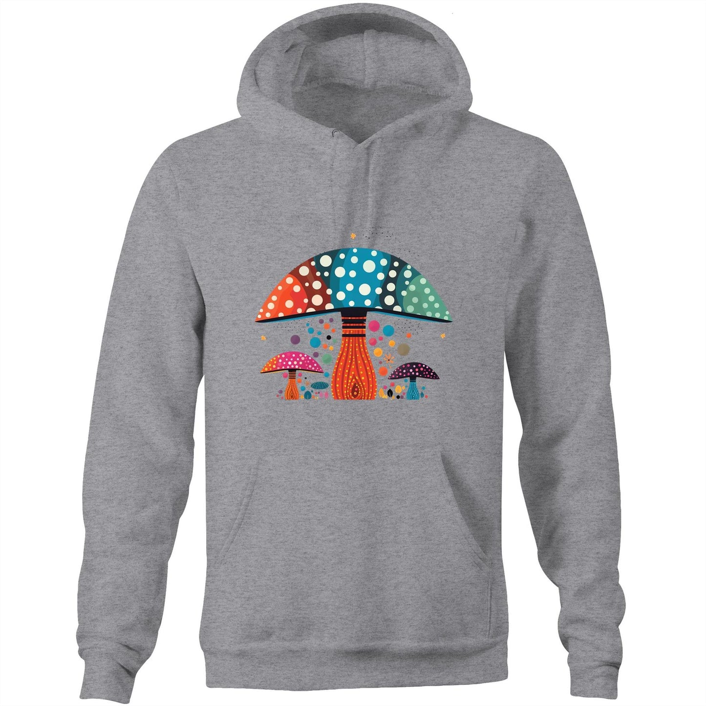 Unisex Earthfolk Hoodie - Zingy Mushrooms - The Crescent Moon