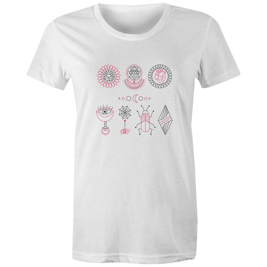 Women's Earthfolk Printed t shirt - Esoteric Symbols