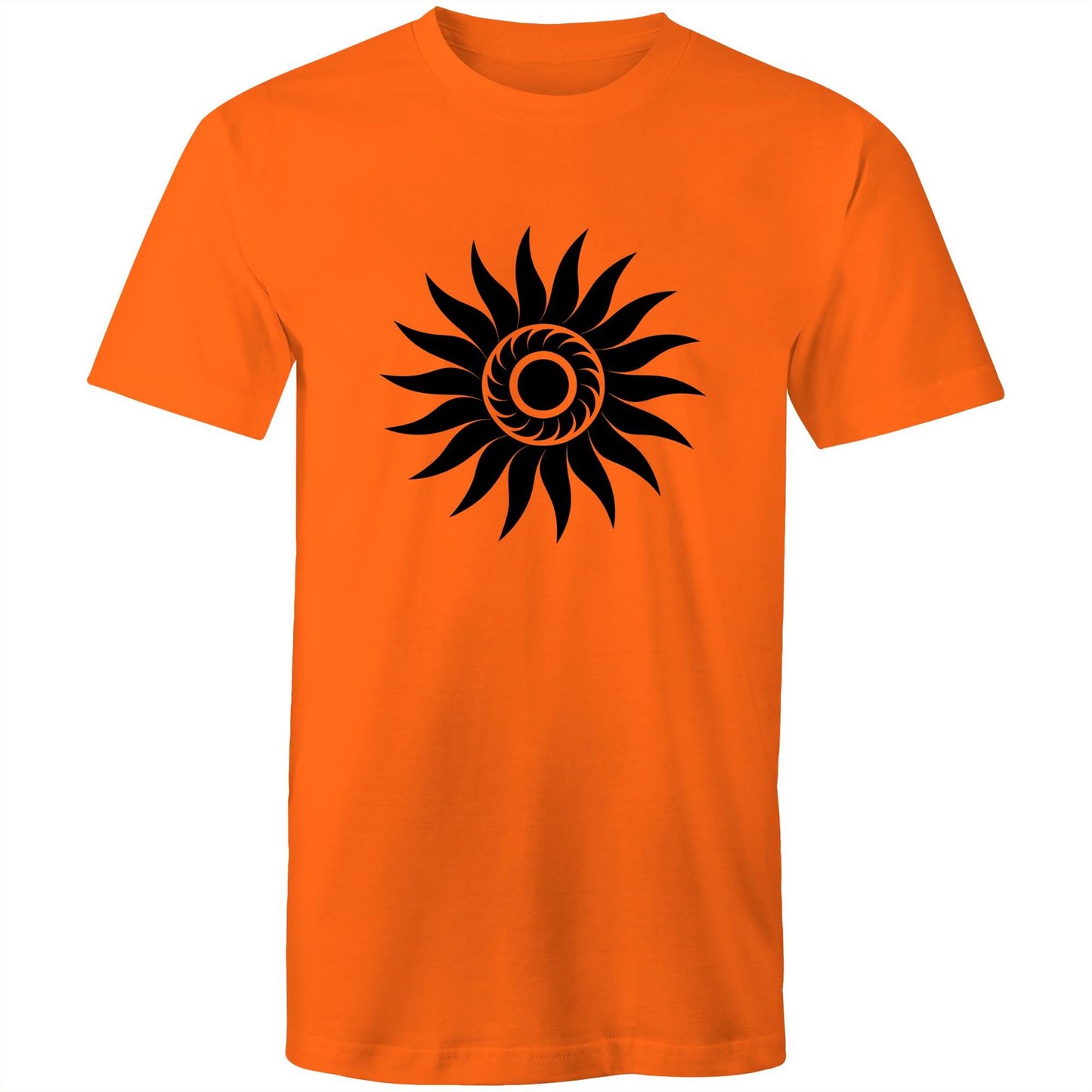 Men's Earthfolk T shirt - Spiral Sun - The Crescent Moon