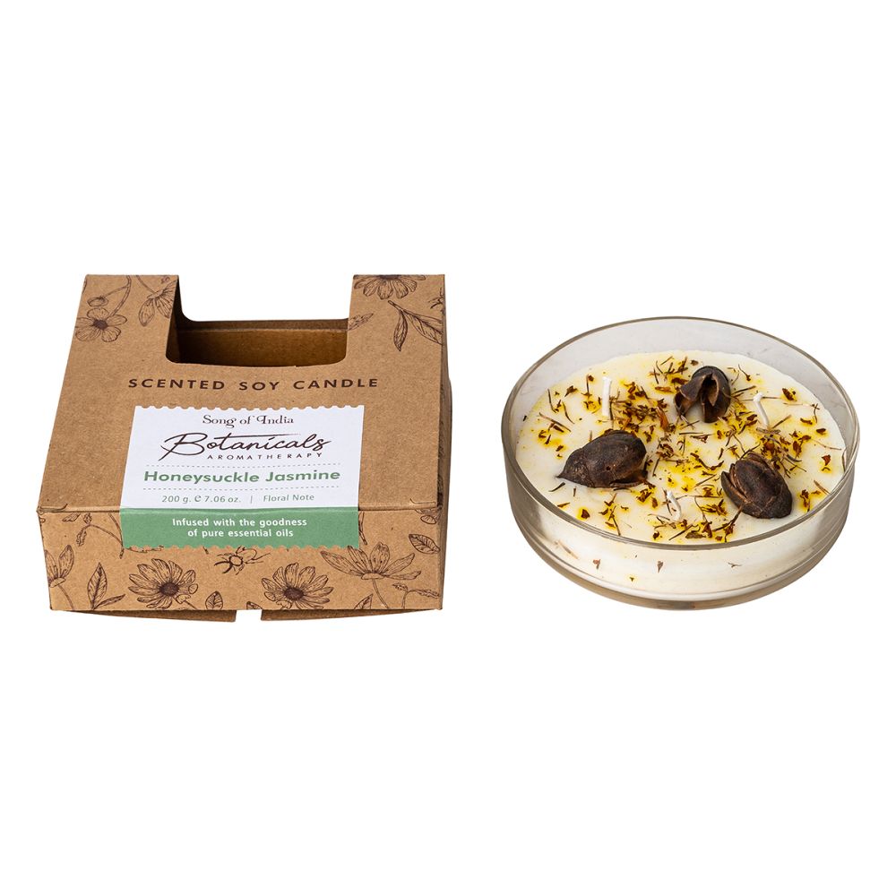 Botanicals Soy Candle - Honey Suckle Jasmine - The Crescent Moon