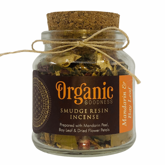 Mandarin, Bay Leaf and Flower Petal Smudge Incense - The Crescent Moon