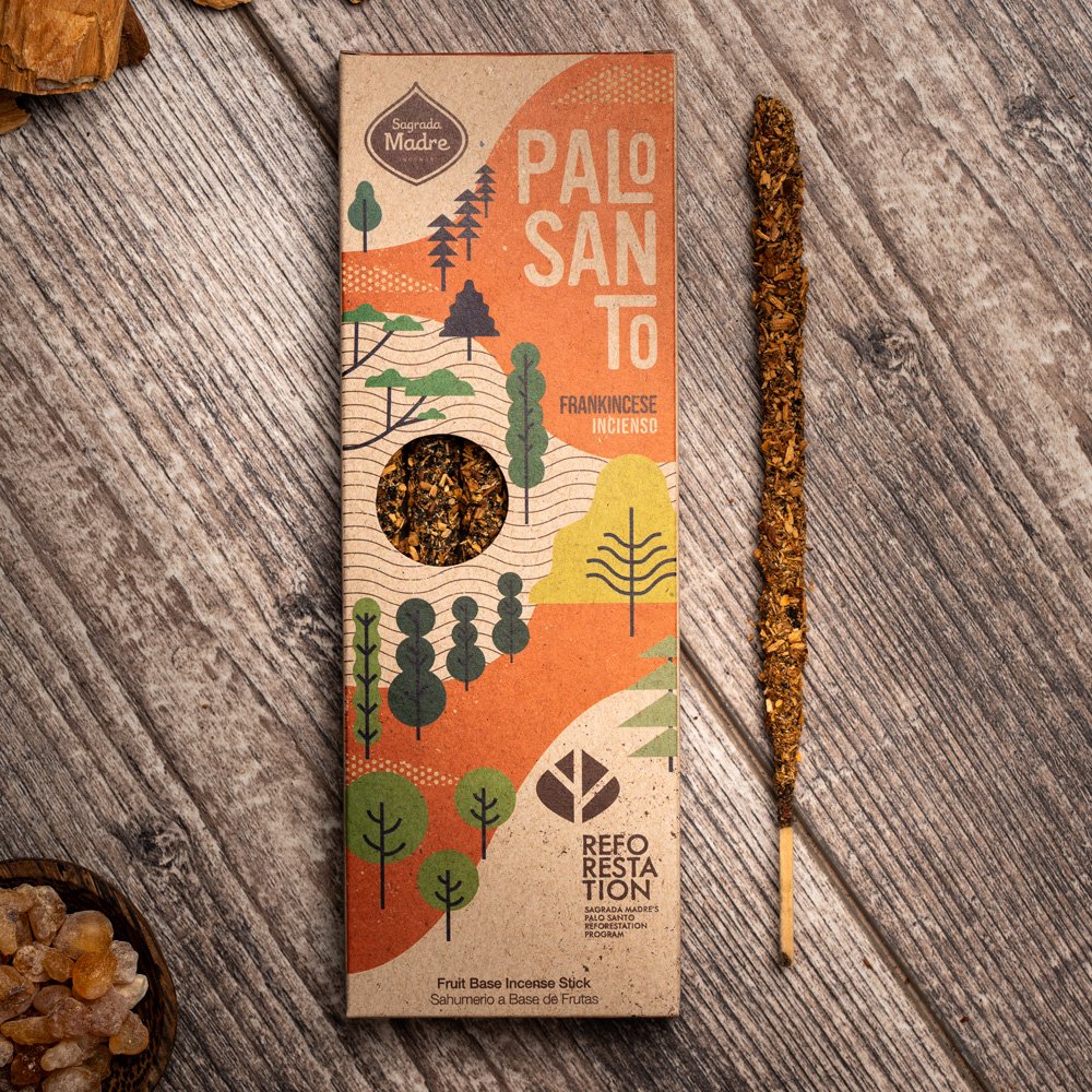 Sagrada Madre Palo Santo and Frankincense Incense - The Crescent Moon